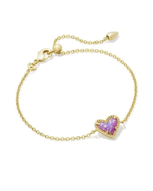 Kendra Scott Metallic Ari Heart Gold Delicate Chain Bracelet