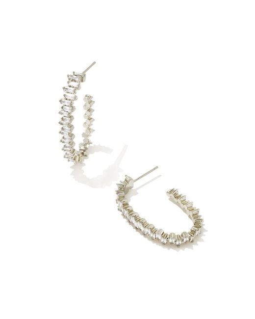 Kendra Scott Juliette Silver Oval Hoop Earrings in Metallic Lyst