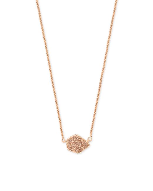 Kendra Scott Metallic Tess Rose Gold Pendant Necklace