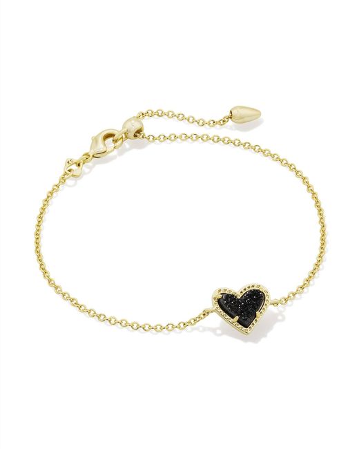 Kendra Scott Metallic Ari Heart Gold Delicate Chain Bracelet