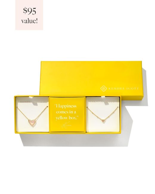 NUOVA collana Kendra Scott Ari cuore ciondolo azzurro magesite oro NUOVA collana Kendra Scott Ari cuore ciondolo azzurro magesite oro