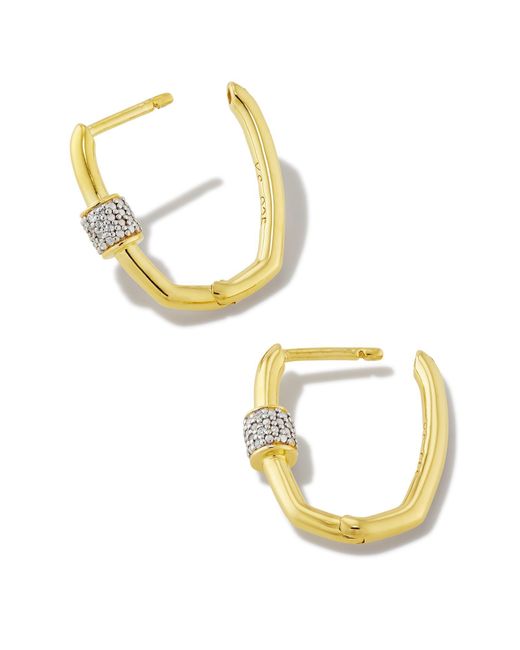 Kendra Scott Metallic Bristol 18k Gold Vermeil Huggie Earrings
