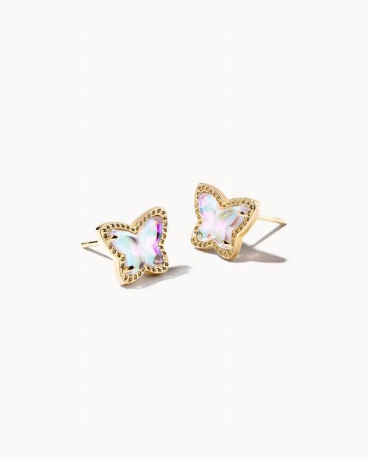 Kendra Scott Lillia Butterfly Gold Stud Earrings Lyst