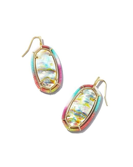 Kendra Scott Threaded Elle Gold Drop Earrings in Metallic Lyst