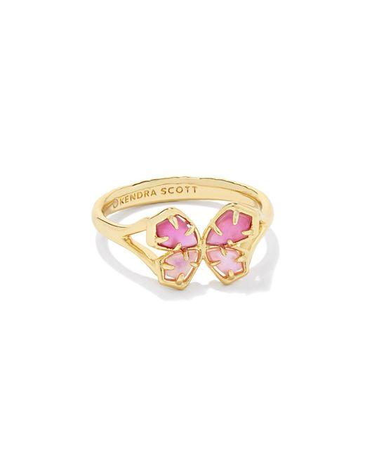 Kendra Scott White Mae Gold Butterfly Cocktail Ring