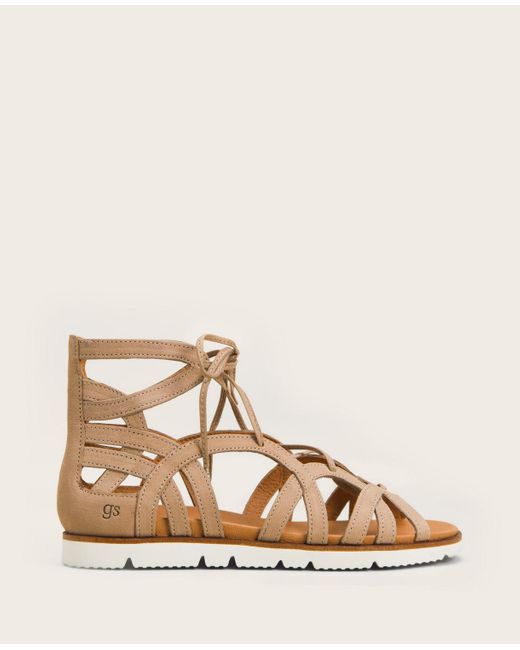 Kenneth Cole Gentle Souls | Lavern Lite Lace Up Gladiatior In Mushroom, Size: 5 By in Natural | Lyst