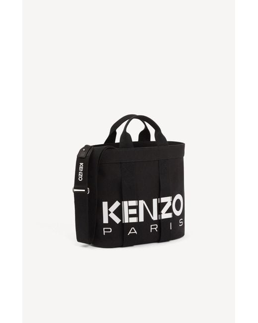 KENZO Denim Kaba Small Tote Bag in Black | Lyst