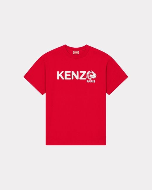Mens red discount kenzo t shirt