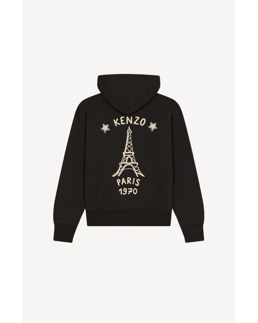 KENZO 'souvenir' Oversized Hooded Sweatshirt in Black for Men | Lyst