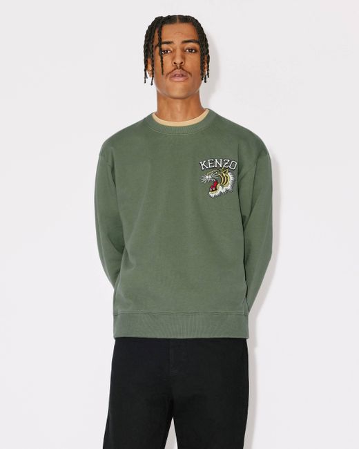 KENZO Sweatshirt mit Stickerei 'Varsity Jungle' in Grün für Herren | Lyst DE