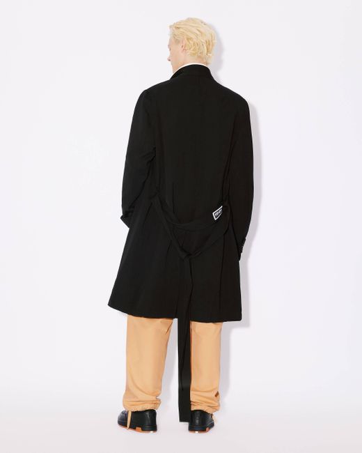 KENZO Kimono Coat in Black for Men Lyst UK