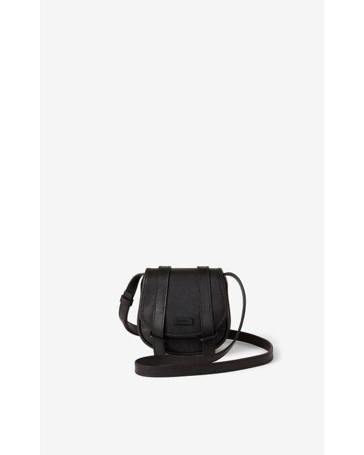 KENZO Courier Mini Leather Messenger Bag in Black - Lyst
