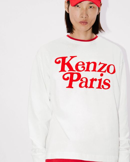 KENZO By Verdy Long sleeved T shirt in White for Men Lyst UK