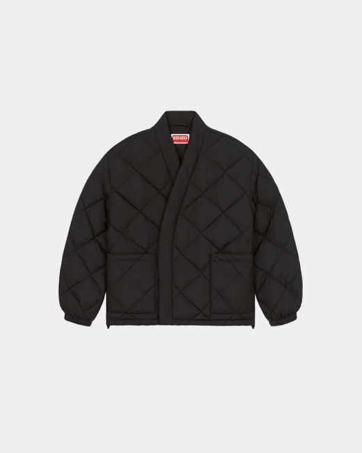 KENZO Kimono Puffer Jacket in Black for Men Lyst