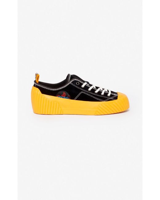 women's black and yellow sneakers
