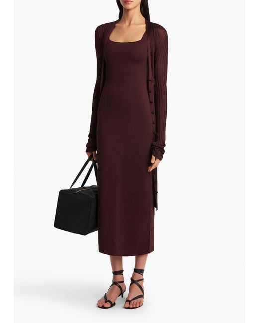 Khaite Purple Stretch Virgin Wool Blend Suit