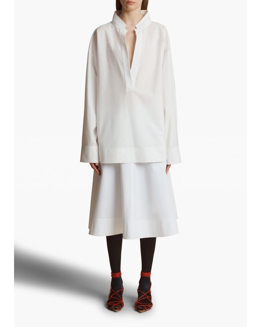 Khaite White Renta Skirt