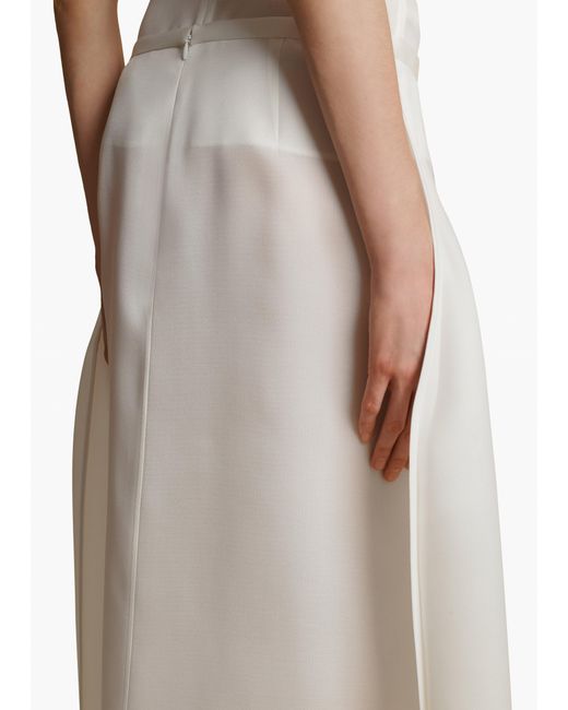 Khaite White Mila Skirt