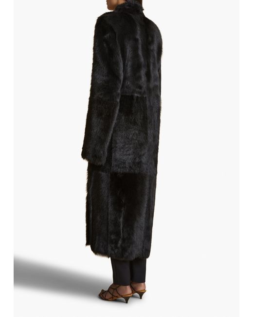 Khaite Black Lolo Shearling Coat