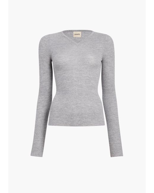 Khaite Gray Tania Top