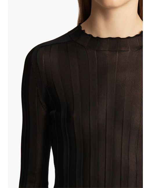 Khaite Black Cosette Top