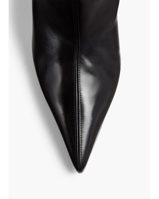 Khaite Black Bella Knee-High Boot