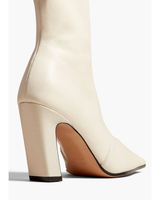 Khaite White Nevada Stretch High Boot