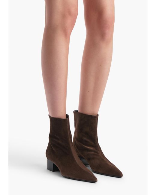 Khaite Brown Andee Ankle Boot