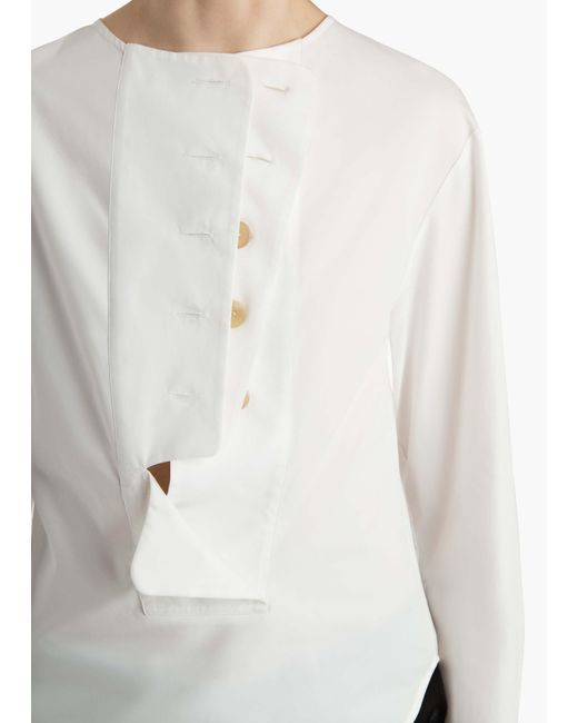 Khaite White Poe Top