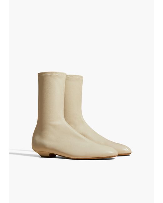 Khaite White Apollo Flat Ankle Boot