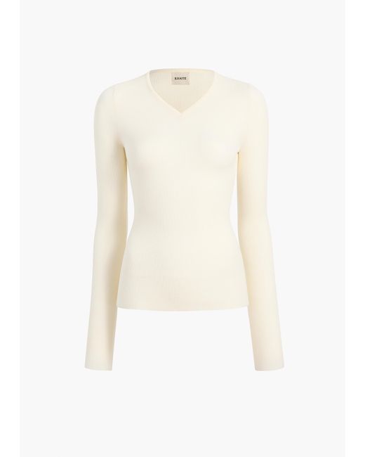 Khaite White Tania Top