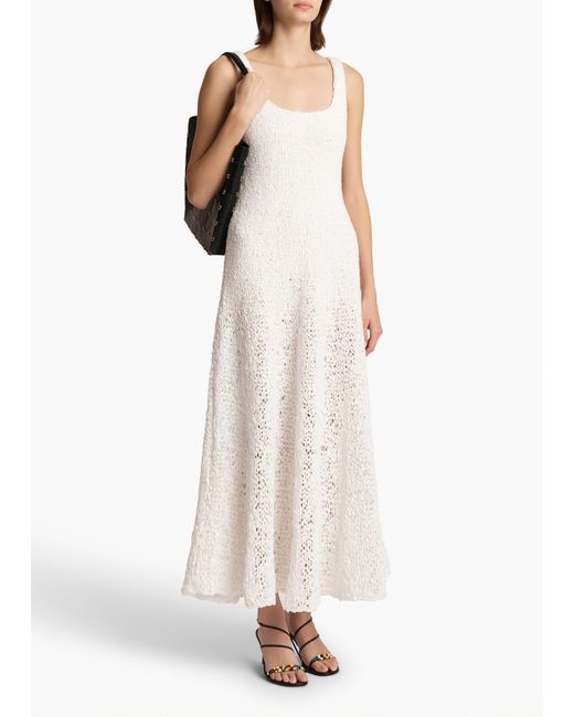 Khaite White Twigs Dress