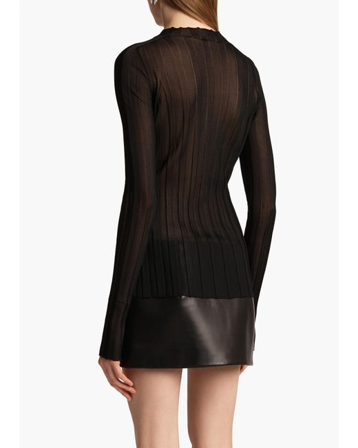 Khaite Black Cosette Top