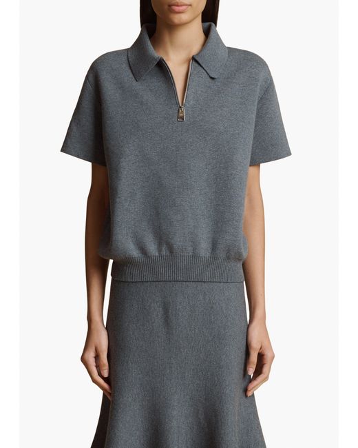 Khaite Gray Gulliame Top