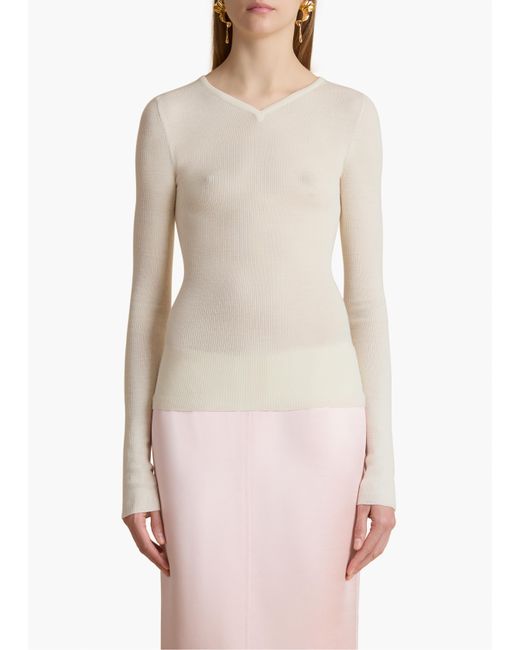 Khaite White Tania Top
