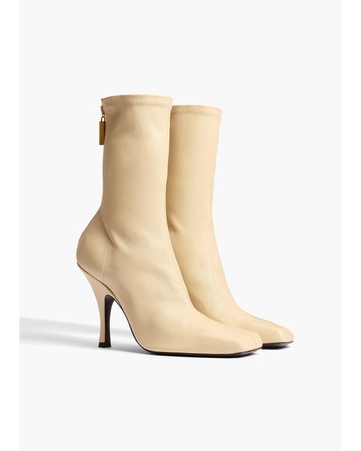 Khaite White Eva Mid Calf Boot