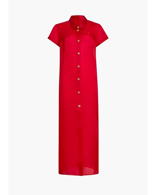 Khaite Red Effy Dress