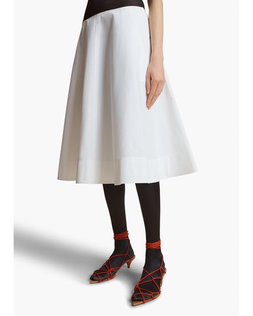 Khaite White Renta Skirt
