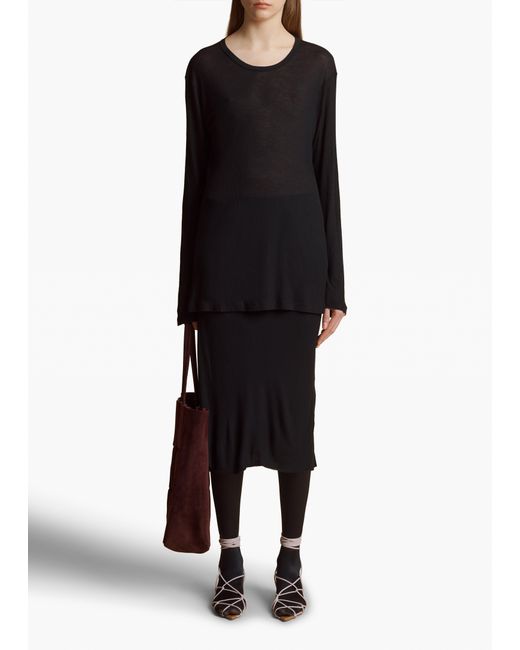 Khaite Black Morton Top