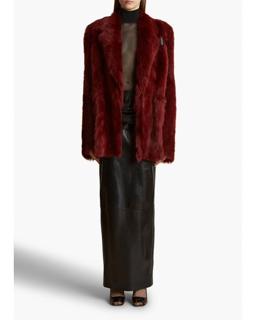 Khaite Red Willow Shearling Jacket