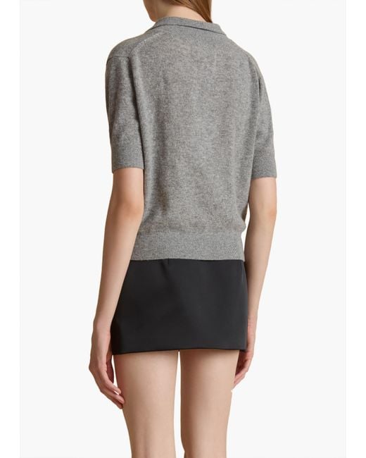 Khaite Gray Shrunken Jo Sweater