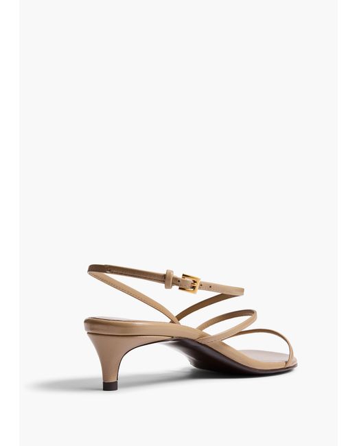 Khaite White Loop Kitten Heel Sandal