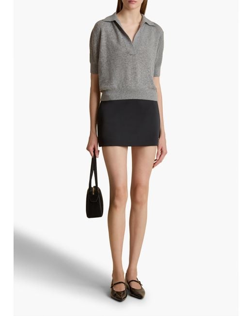 Khaite Gray Shrunken Jo Sweater