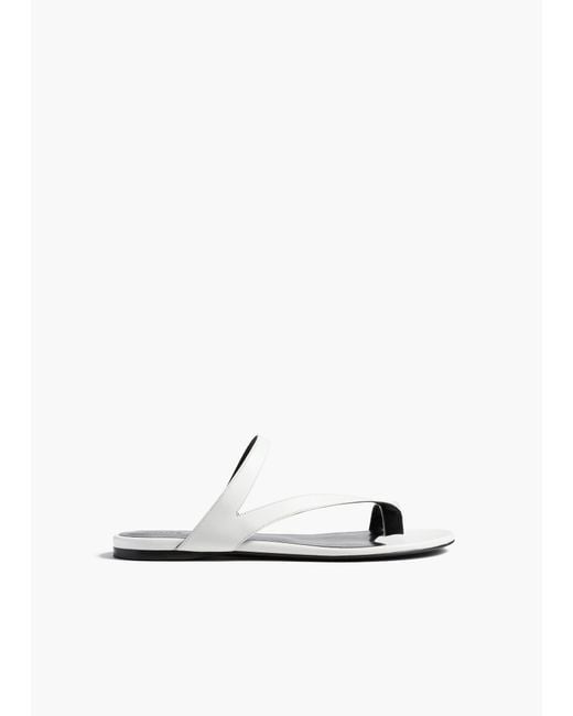 Khaite White Aimee Flat Sandal