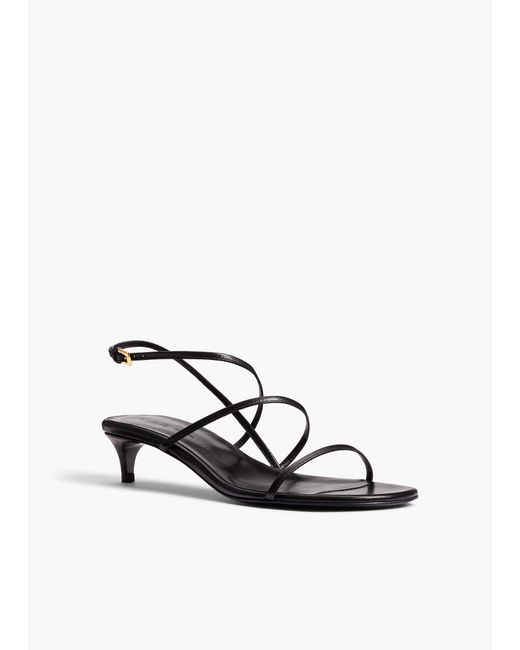 Khaite White Loop Kitten Heel Sandal
