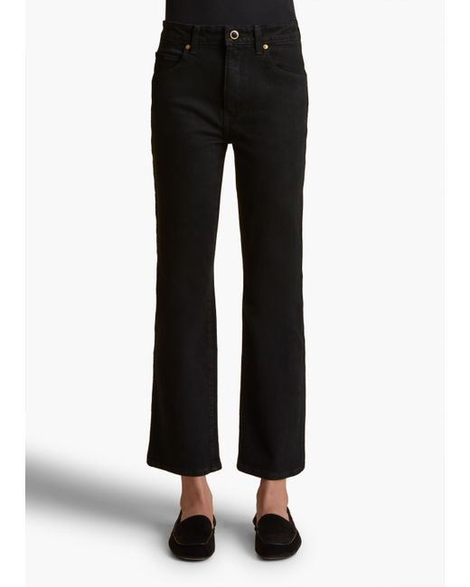 Khaite Black Vivian Stretch Jean