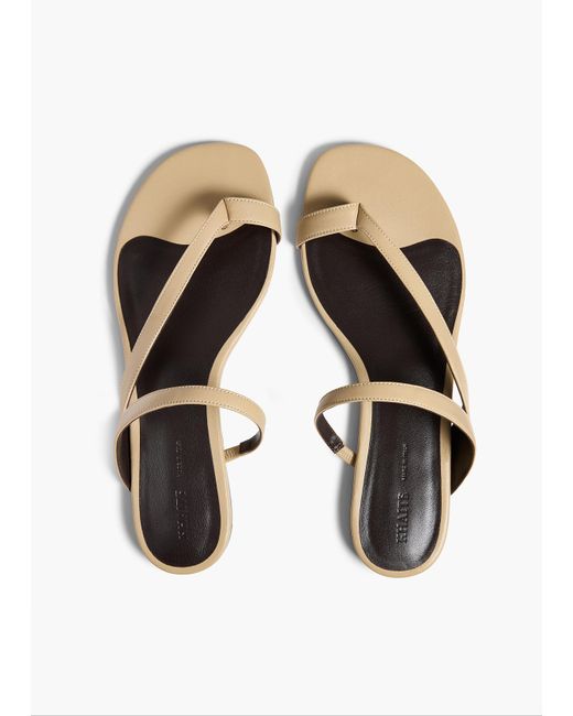 Khaite White Aimee Flat Sandal