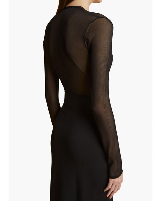 Khaite Black Sansa Dress
