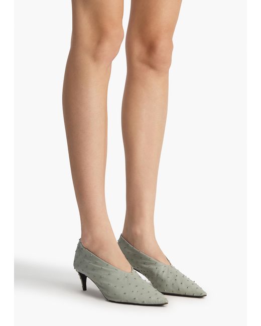 Khaite White Miriam Low Pump