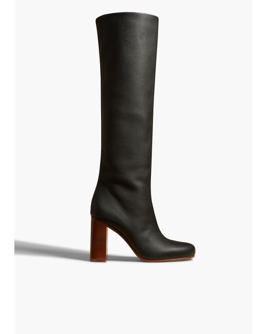 Khaite Black Willow Knee-High Boot